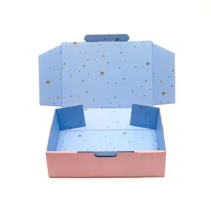 Customize Color Packaging Boxes Printing Corrugated Paper Shipping Boxes with Tear Zipper