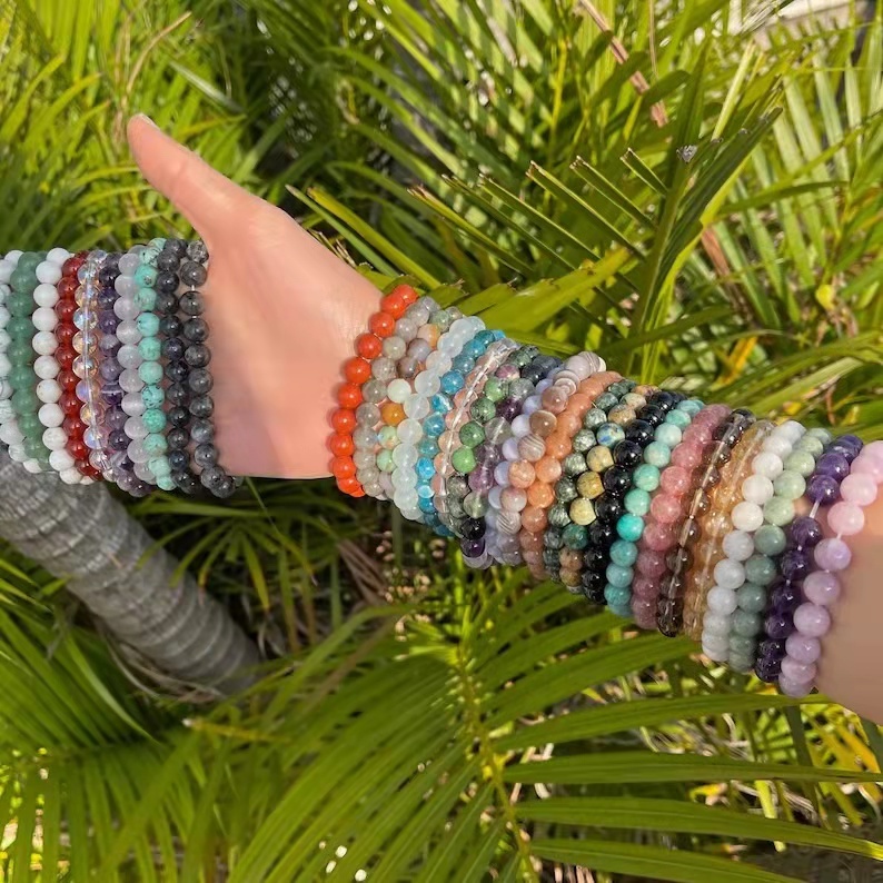 Lot De 480 Perles En Verre Multicolores - Pour Bijoux DIY (bracelets, Colliers) - Avec Cordon élastique