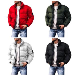 RUIQUWIN Veste d'hiver rembourrée à col montant pour hommes Vestes chaudes et épaisses en coton pour hommes - Product Image 3