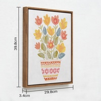 Nouvelle Arrivée - Tableau Mural Encadré Fleurs Colorées - Affiches Abstraites à l'Huile - Peinture sur Toile Minimaliste Nordique - Décoration Intérieure - Taille Personnalisable