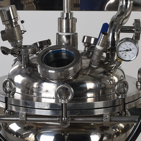 Résistance à la corrosion de réacteur en acier inoxydable à double enveloppe 10L 20L 50L 100L SS304 de laboratoire de vente chaude