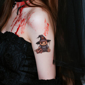 Halloween <span class=keywords><strong>tatuaggi</strong></span> temporanei adesivi per braccio di Halloween orsacchiotto inquietante mago pipistrello simpatico cartone animato tatuaggio impermeabile per la gamba del braccio - Product Image 4