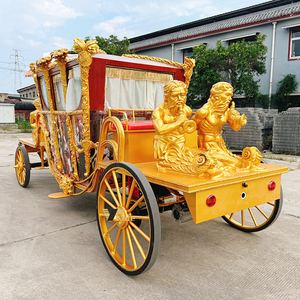 Chariot à chevaux vintage à pédales à 4 roues pour mariages, mariages royaux, Noël, balades touristiques, à vendre - Product Image 1