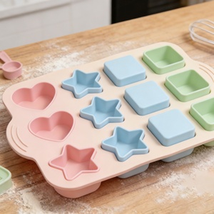 Moules en silicone personnalisés avec logo, en forme de cœur, d'étoile, ronds ou rectangulaires, outils pour la fabrication de savon, moule pour gâteau - Product Image 1