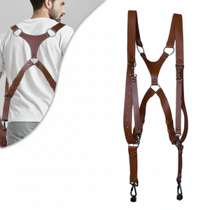 Correas de cuero sintético artísticas vintage para cámara, doble correa para hombro, accesorios para fotografía SLR - Product Image 1