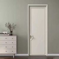Porte en bois composite blanc simple, peinte, design moderne, pour intérieur, hôpital, salle de bain, chambre, résistante à l'eau