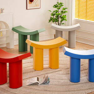 Taburete Infantil de Plástico con Diseño de Elefante Nórdico, Banco Portátil para Cambiar Zapatos en la Entrada, Taburete Bajo Moderno y Minimalista para el Hogar - Product Image 5