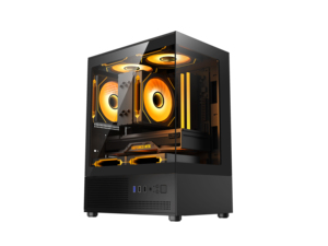 JNP-U01-2 thiết kế mới M-ATX giữa tháp chơi game PC <span class=keywords><strong>Chassis</strong></span> nút xuống nhựa Gamer trường hợp máy tính với kính cường lực trong kho - Product Image 2