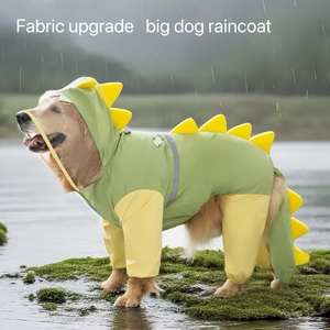 Nuevo Chubasquero para Perros Pequeños, Diseño de Dinosaurio, Ligero, Impermeable, de Poliéster, para Paseos al Aire Libre - Product Image 1