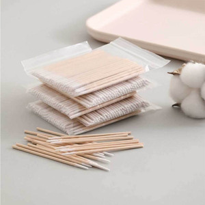 Aplicador de Algodão Biodegradável Estéril para Uso Dental, Cílios, Batom, Tatuagem, com Ponta de Bambu - Product Image 4
