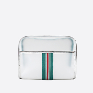 Easy to Clean EVA <b>Makeup</b> Bag Striped Frosted Cosmetic Bag <b>Makeup</b> Case Travel <b>Storage</b> Case - Product Image 2