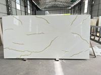 Modèle 3D Design 3cm d'épaisseur dalle de pierre artificielle en quartz blanc pur pour comptoir de cuisine à domicile