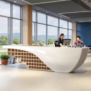 Comptoirs de caisse personnalisés pour bureau, hôtel, salon de beauté, bar, supermarché et salle de sport, vitrine de réception - Product Image 1