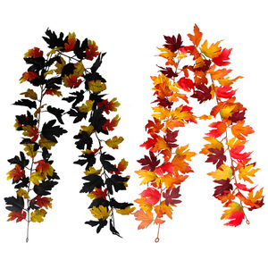 Guirnalda de Hojas de Arce Artificiales para Decoración de Halloween, Acción de Gracias y Navidad, Simulación de Hojas de Arce Otoñales Colgantes - Product Image 5