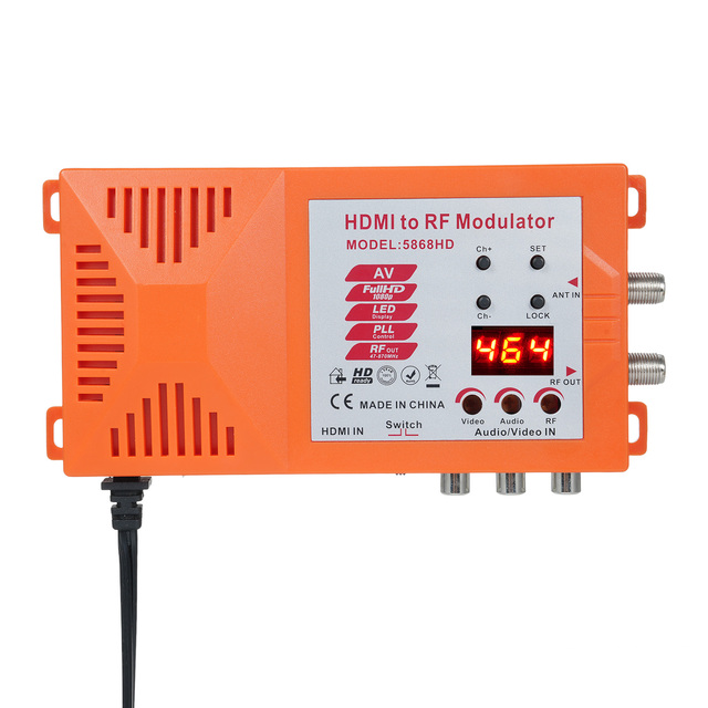 TV and AV to RF Modulator RF Converter Digital RF Modulator for PAL NTSC Format for TV and AV to RF Converter for Home TV for HD