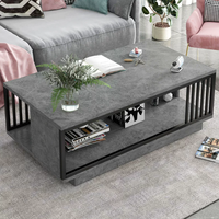 Table basse multifonctionnelle double couche moderne et élégante pour salon, usage domestique, petit appartement, à poser au sol
