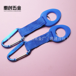Aluminum Carabiner With EVA Strap Durable Outdoor Water Bottle Holder For Backpack Sports And Games - Product Image 5
