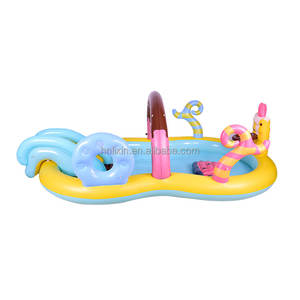 Centro de <span class=keywords><strong>piscina</strong></span> inflable, <span class=keywords><strong>piscina</strong></span> inflable multifunción para niños, tobogán de parque acuático portátil, <span class=keywords><strong>piscina</strong></span> al aire libre - Product Image 5