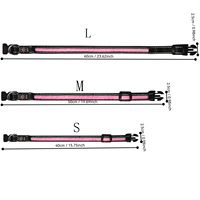 Collier lumineux pour chien personnalisé, rechargeable par USB, réglable, clignotant, LED, 12 heures d'autonomie, en nylon maillé, imperméable
