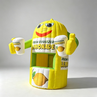 Tente de stand de concession gonflable géante, pop-up, publicitaire, pour événements extérieurs, résistante aux intempéries, très populaire mondiallement, en forme de boisson au citron