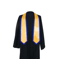 Étole de graduation en satin de polyester vierge personnalisable de 72 pouces avec bordure, vente en gros