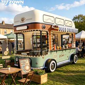 Camion de restauration électrique ZOWN avec éclairage LED personnalisé pour service de traiteur mobile, chariot alimentaire, machines de cuisine sur mesure, luxe - Product Image 1