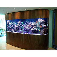 Aquarium en plastique écologique Leyu de grande taille, bac à poissons Arowana avec base de meuble et paysage écologique