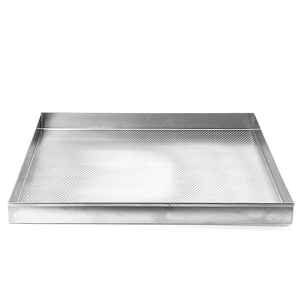 Plateau de cuisson perforé en acier inoxydable industriel avec rebord - Plateau personnalisé pour déshydrateur alimentaire et équipement de transformation alimentaire - Product Image 1