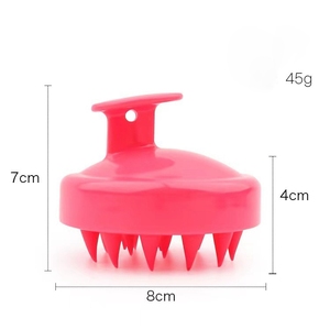 Cepillo limpiador de champú redondo de buena calidad, masajeador de cuero cabelludo <span class=keywords><strong>para</strong></span> el hogar, peine de silicona, herramientas de belleza <span class=keywords><strong>para</strong></span> el cabello - Product Image 6