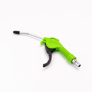 Pistolet à air comprimé pour le nettoyage de voitures, outil pneumatique en métal avec buse courbée verte pour souffler l'air et éliminer la poussière - Product Image 1