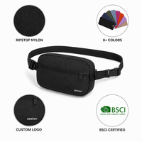 Sac banane personnalisé avec logo, sac de taille en polyester, sac de ceinture, sac banane, vente en gros, fabricant OEM, pour activités de plein air et voyage
