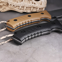Couteau tactique personnalisable Bochen, lame en acier inoxydable, manche en plastique, qualité DIY pour la survie en plein air, la chasse, la nature sauvage, OEM