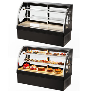 Vitrine Réfrigérée de Comptoir la Plus Vendue pour Gâteaux et Desserts, avec Verre Courbé ou Droit, pour Boulangerie - Product Image 5