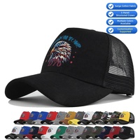 Casquettes de baseball en maille à 5 panneaux avec logo personnalisé, motif aigle, respirantes, ajustables, à fermeture snapback, vente en gros pour marques