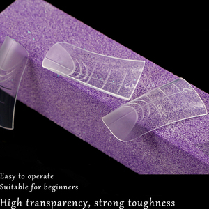 Uñas postizas francesas con punta de pato, transparentes, naturales, grandes y anchas, de doble forma, con etiqueta personalizada, herramienta de extensión de uñas para salón. - Product Image 2