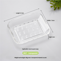 Plateau à savon en plastique durable à deux pièces, standard européen et américain, non fragile, avec logo personnalisé, design moderne
