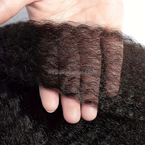 Offerta Speciale: Extension di Capelli Vergini Afro Lisci e Crespi Non Trattati, per Parrucche da Donna Nera, Trama Yaki Grossa - Product Image 4