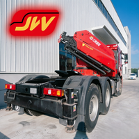 Grue télescopique hydraulique montée sur camion de 22 tonnes de capacité de levage, 8 sections, avec un rayon de travail de 21,4 m, modèle Jiangwei 880