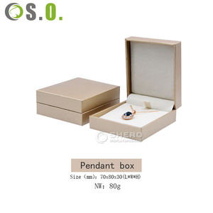 Gold High End Jewlery Box <b>Custom</b> Logo Imitation Leather Paper <b>Ring</b> Box Wedding Earring Bracelet Necklace Jewelry Box Packaging - Product Image 2