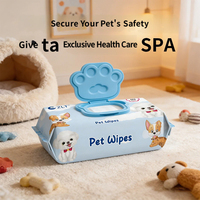 Lingettes jetables douces non tissées pour chiens et animaux de compagnie, nettoyage sans eau, éliminateur de taches de larmes, désodorisant, lingettes humides, expédition immédiate en gros