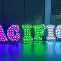Enseigne lumineuse LED RGB personnalisée Aglare de 3, 4 et 5 pieds pour la décoration extérieure de fêtes, de magasins et de commerces