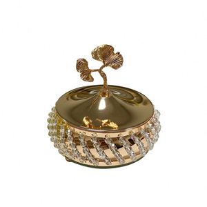 Décoration de luxe légère pour salon, style européen nouveau, boîte à bonbons en verre de cristal, pot de rangement - Product Image 2