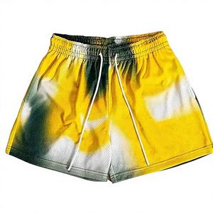 Wholesale Custom Front Logo Printed 5 Inch Waterproof Breathable Eco-Friendly Spandex/Polyester Drawstring Mid Waist <b>Shorts</b> <b>Men</b> - Product Image 1