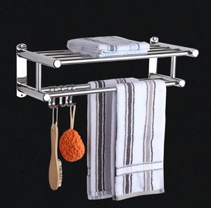 <span class=keywords><strong>Portasciugamani</strong></span> da bagno mensola a parete in acciaio inossidabile <span class=keywords><strong>portasciugamani</strong></span> doppi - Product Image 6