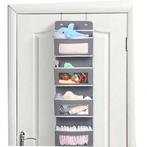 Organisateur mural suspendu pour enfants, boîte à pochettes transparente à 4 fenêtres, sac de rangement à suspendre - Product Image 6