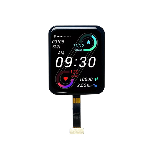 1.65 Inch 348*442 QSPI Interface AMOLED Display With Oncell Touch Panel For Smart Watch