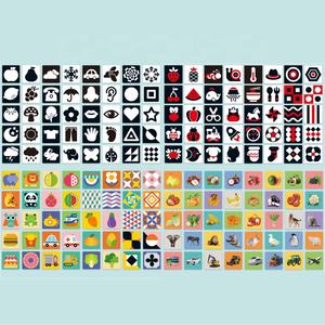 Kartu Stimulasi Visual Kontras Tinggi untuk Pembelajaran Kognitif, Mainan Edukasi Sensorik Montessori dari Kertas untuk Anak Laki-laki dan Perempuan - Product Image 4