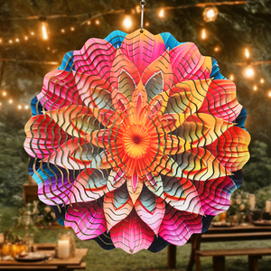 Nhà Máy Trực Tiếp 10 Inch Trong Nhà Vườn Treo Trang Trí Cổ Điển Mandala Kim Loại Gió Spinner Với Tùy Chỉnh Hiện Đại Mô Hình Hỗ Trợ - Product Image 4