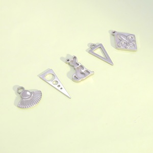 Breloques en acier inoxydable, formes géométriques irrégulières, accessoires de bijoux DIY, pendentifs unisexes pour colliers et boucles d'oreilles - Product Image 3