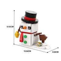Kit de Bloques de Construcción MOC de Navidad con Cascanueces, Santa Claus, Alce y Muñeco de Nieve, Mini Adorno Decorativo para Escritorio, Regalo Perfecto para las Fiestas Navideñas